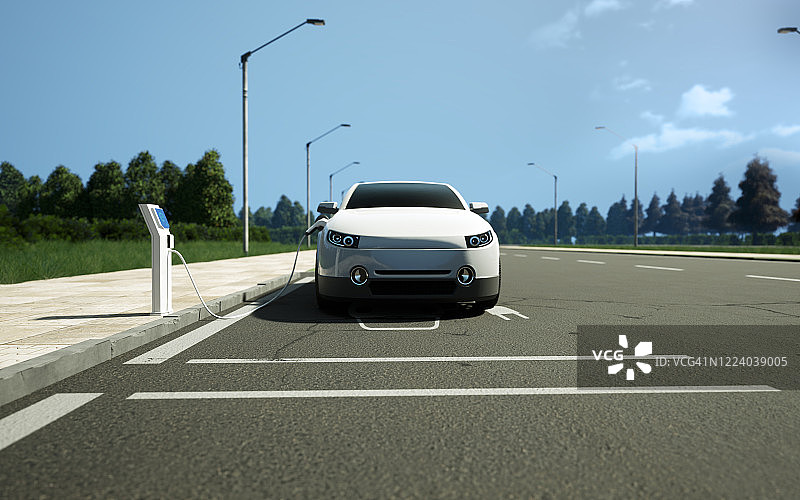 电动汽车充电图片素材