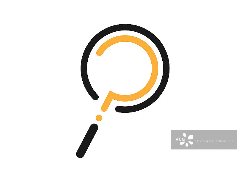 放大镜问号图标，用于查找或搜索的放大镜符号，帮助标志，研究工具，EPS 10图片素材
