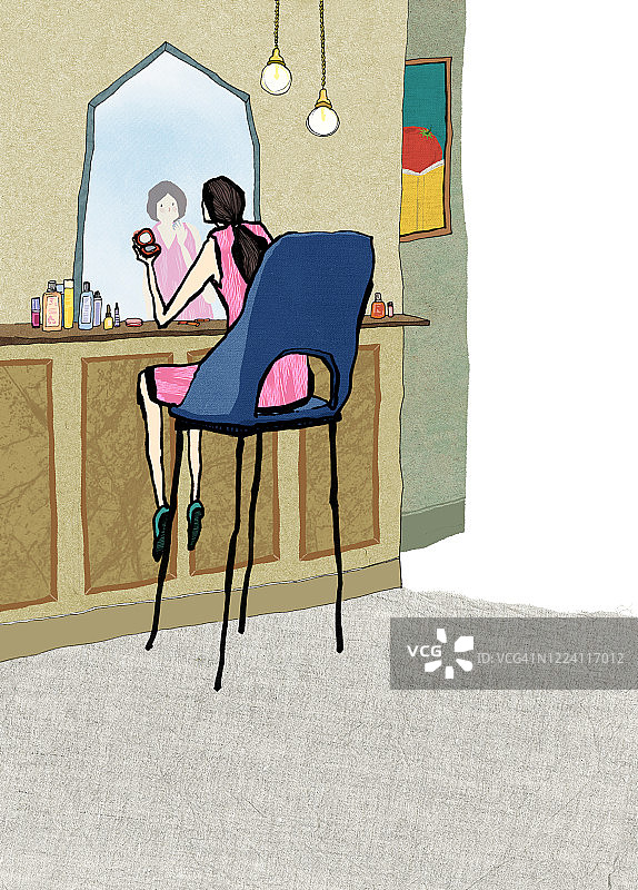 化妆的女人图片素材