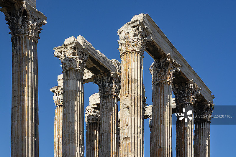 希腊雅典的奥林匹亚宙斯神庙图片素材