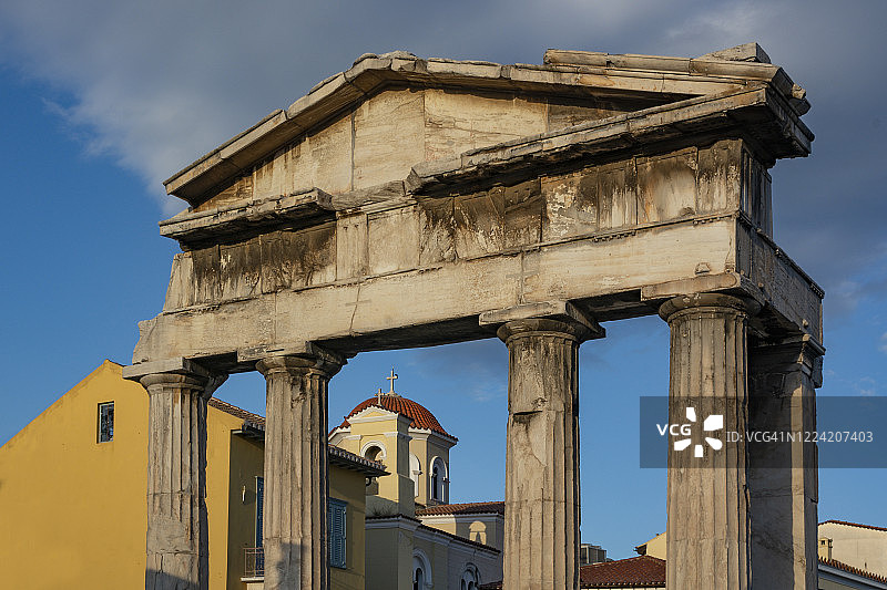 希腊雅典的雅典守护女神之门图片素材