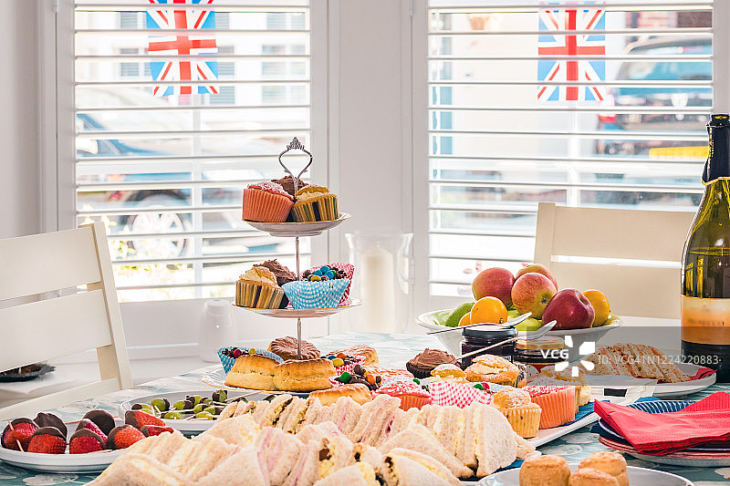 欧洲胜利纪念日下午茶图片素材