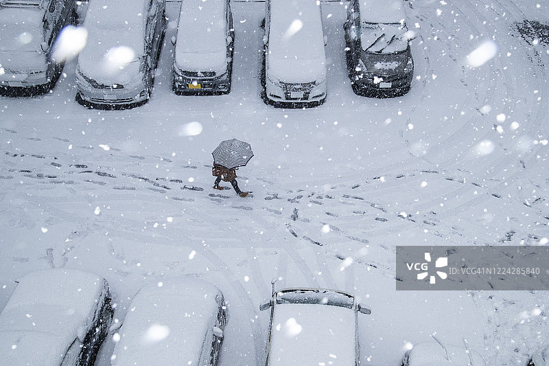 居民区的雪景图片素材