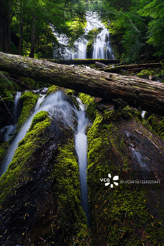 俄勒冈州上普罗克西瀑布的风景图片素材