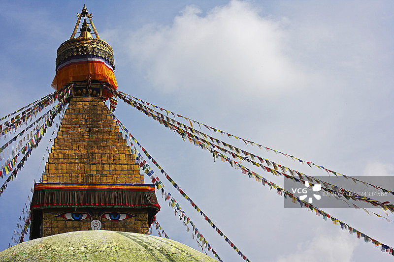 加德满都著名博大哈佛塔图片素材