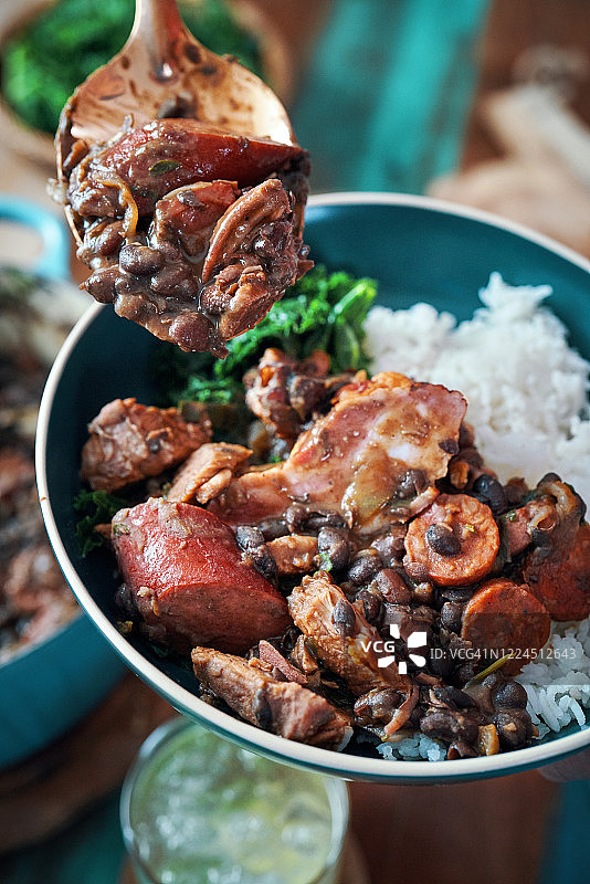 巴西黑豆辣椒炖肉图片素材