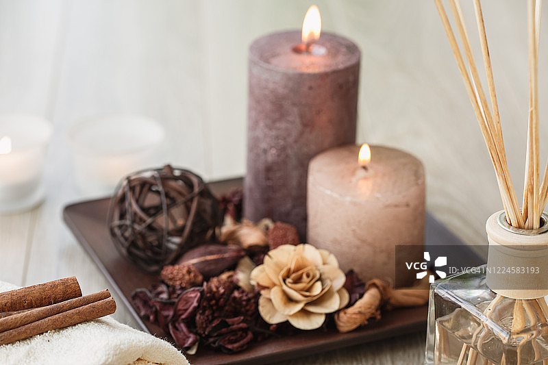 冥想蜡烛与香薰图片素材