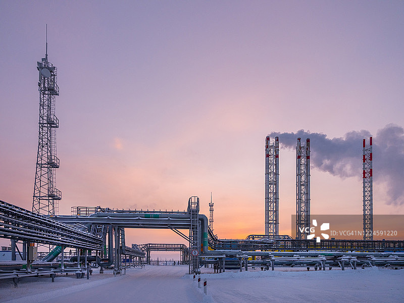 俄罗斯的天然气生产和加工图片素材