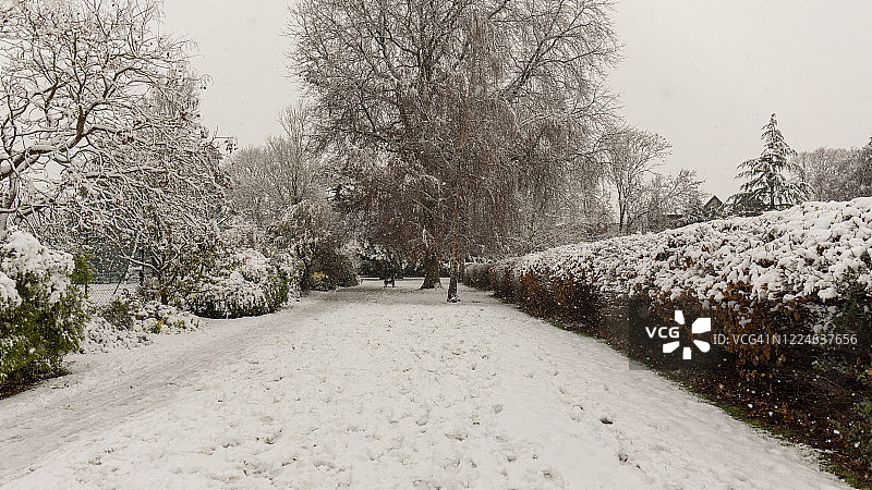 伦敦雪景图片素材
