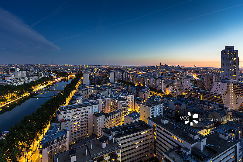 法国巴黎暮光景色图片素材
