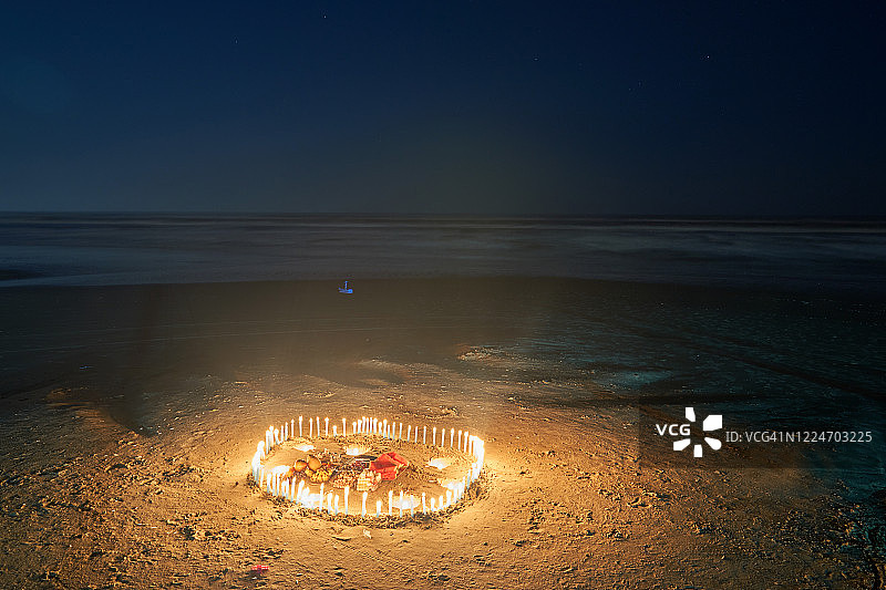 向巴西海之女神伊emanja的祭品图片素材