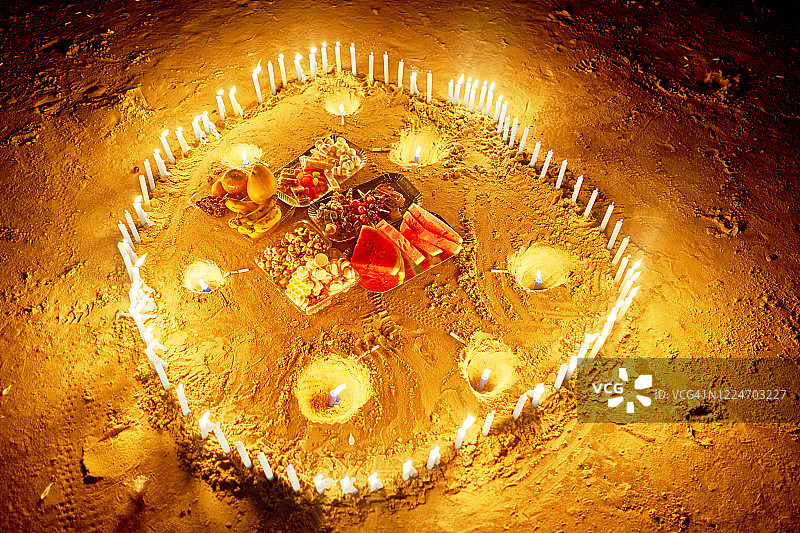 向巴西海之女神伊emanja的祭品图片素材