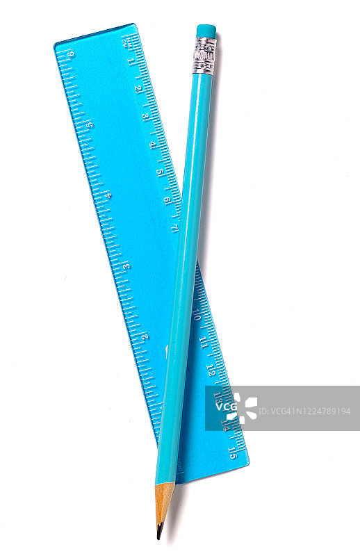 铅笔和尺子图片素材