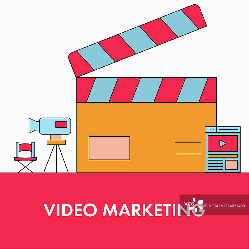 视频营销概念图片素材