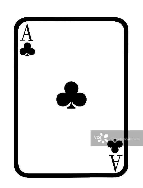 梅花A扑克牌符号图片素材