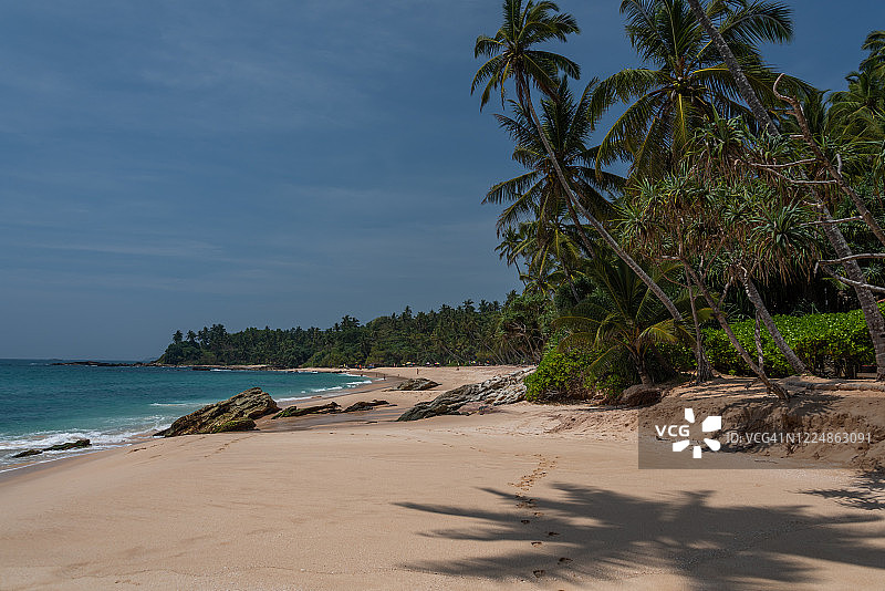 斯里兰卡戈亚姆博卡海滩的静谧图片素材