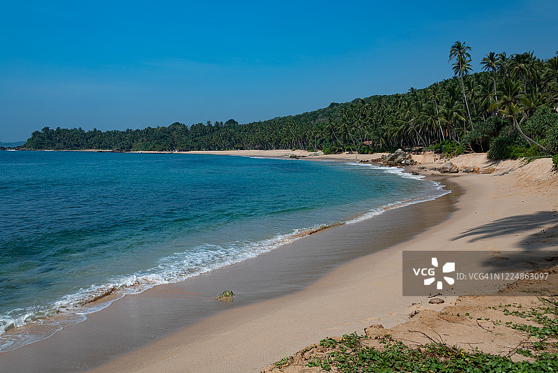 斯里兰卡戈亚姆博卡海滩的静谧图片素材