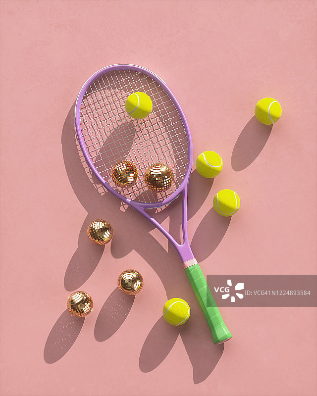 网球迪斯科球图片素材