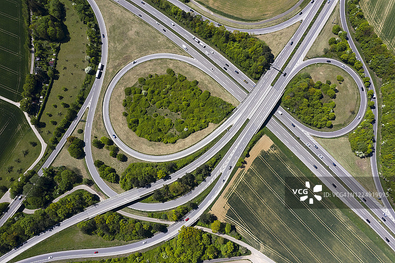 高速公路立交桥航拍图片素材