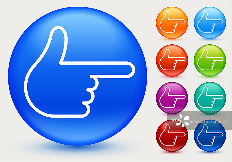 手枪手势指向图标图片素材