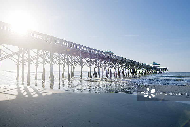 弗利海滩码头图片素材