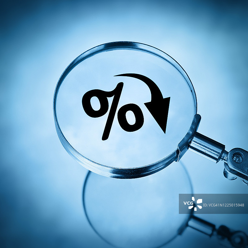 下降的百分比率图片素材