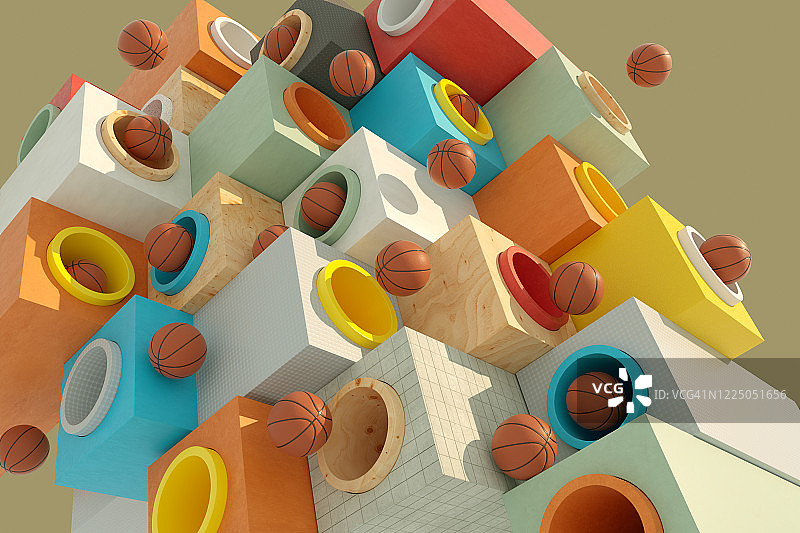 篮球街区图片素材