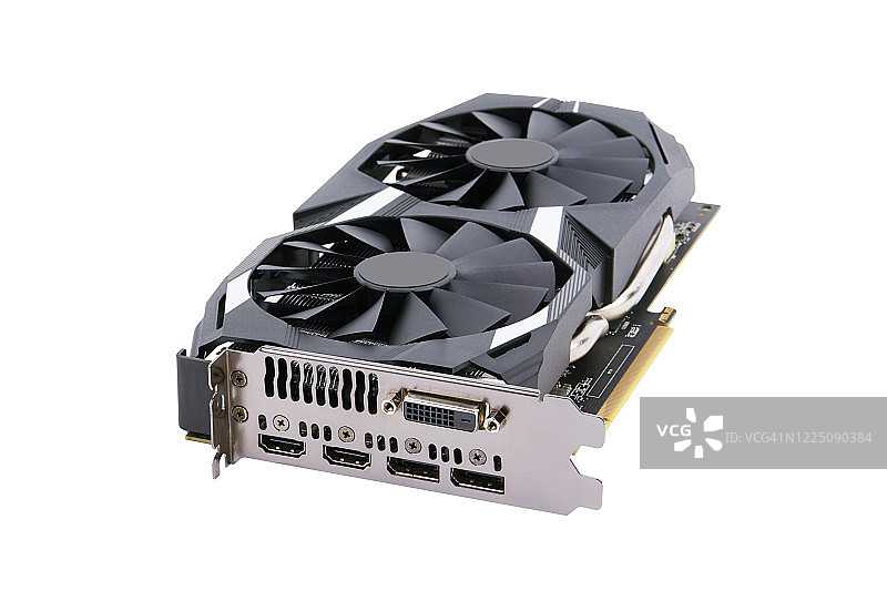 白色背景下的显卡图片素材