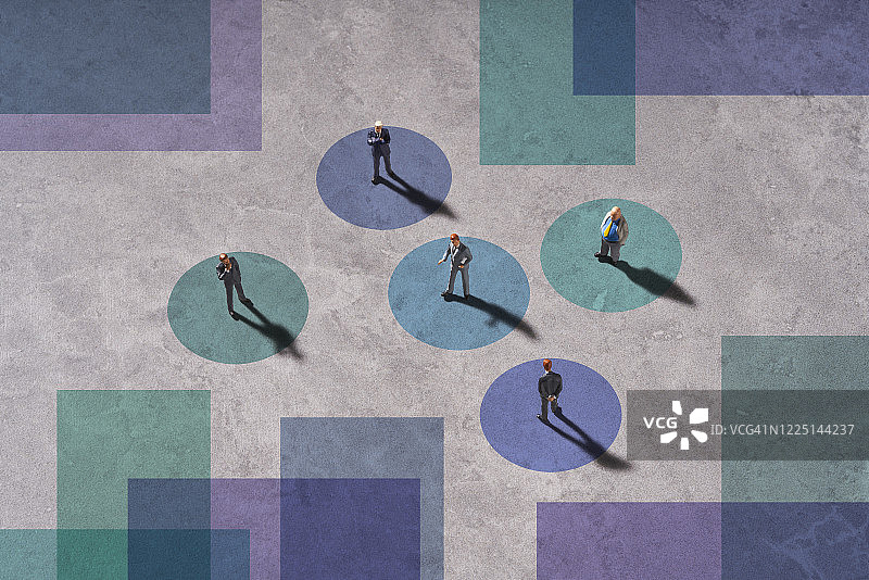 商业社交距离图片素材