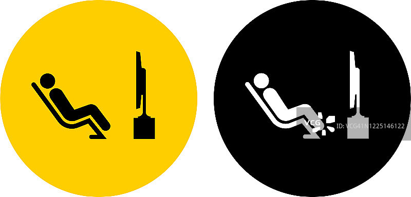 男人看电视图标图片素材