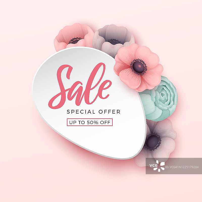 鲜花促销背景图片素材