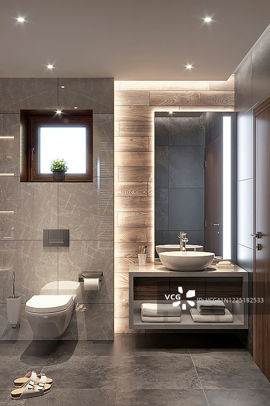 现代浴室内部图片素材