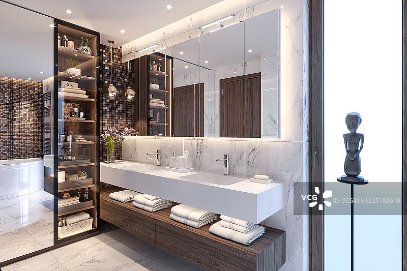 现代浴室内部图片素材