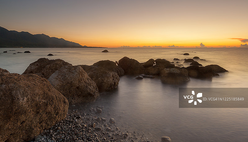 太平洋上的日出图片素材