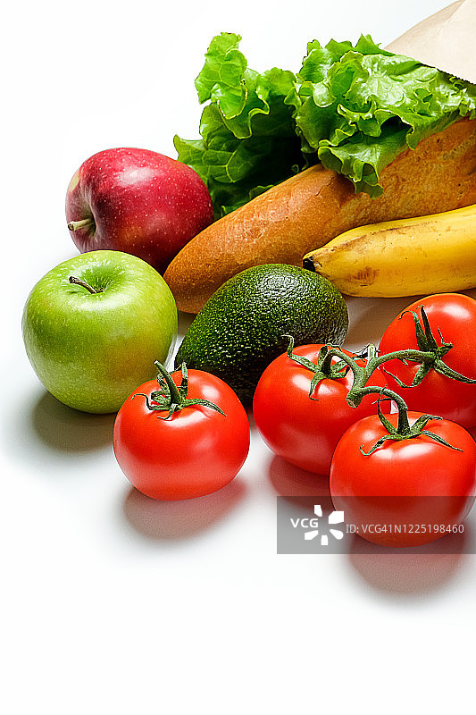 装有食物的纸袋，捐赠和送货上门图片素材