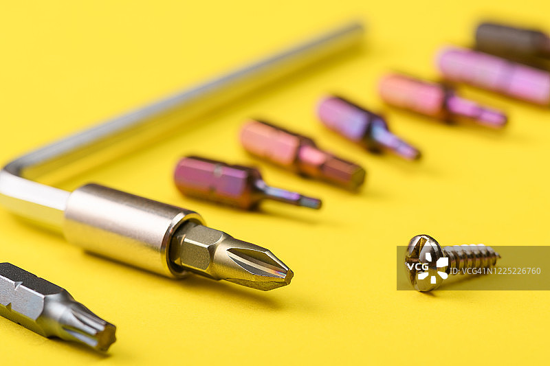 可更换螺丝刀头工具图片素材