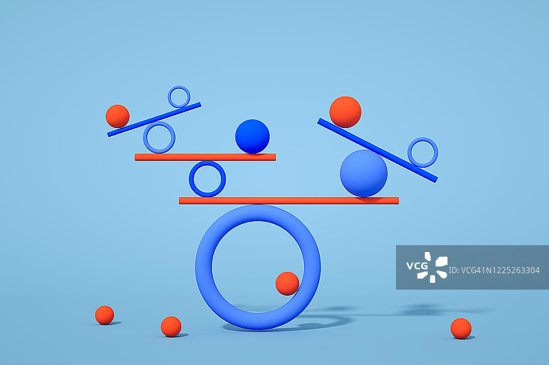 平衡，团队合作，极简概念图片素材