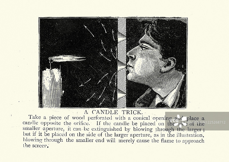 维多利亚时代聚会：反方向吹灭蜡烛图片素材