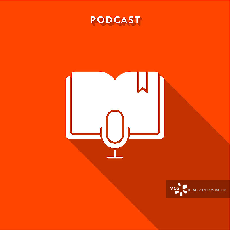 带长阴影和像素完美的E-Learning播客图标图片素材