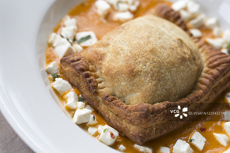 酥皮菠菜馅素食惠灵顿图片素材