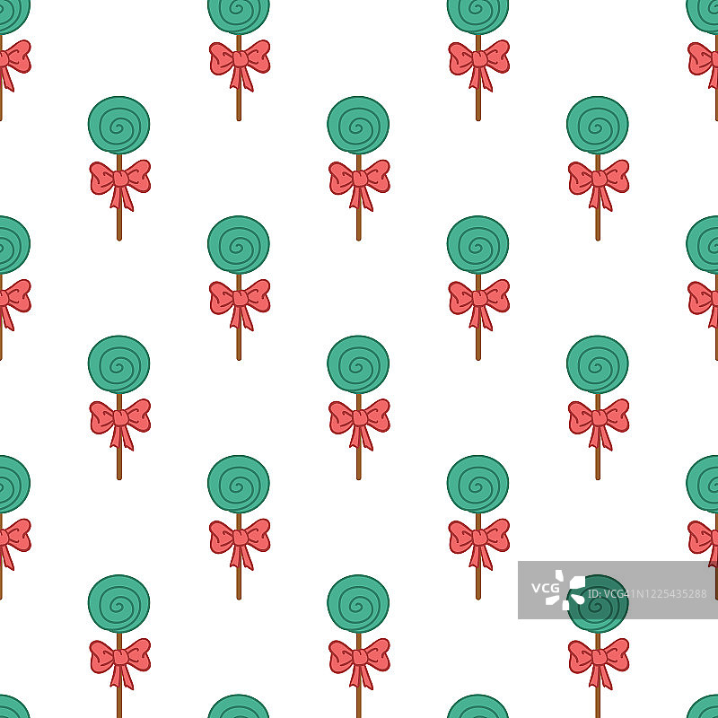 甜蜜假日糖果矢量无缝图案图片素材