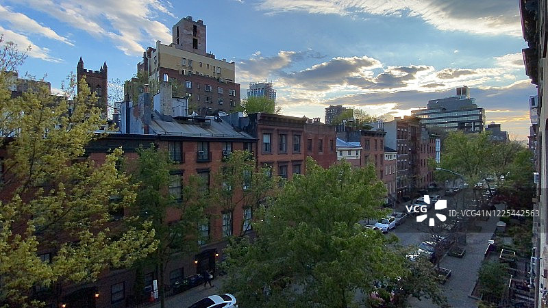 纽约夜晚的街道图片素材