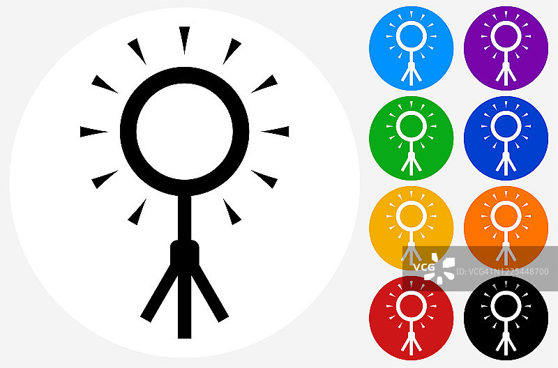 三脚架上的摄影灯光图标图片素材