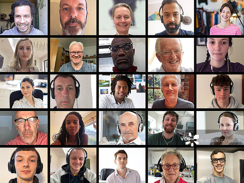 多人社交视频通话屏幕图片素材