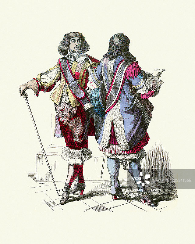 17世纪的荷兰时期服装，男士时装图片素材