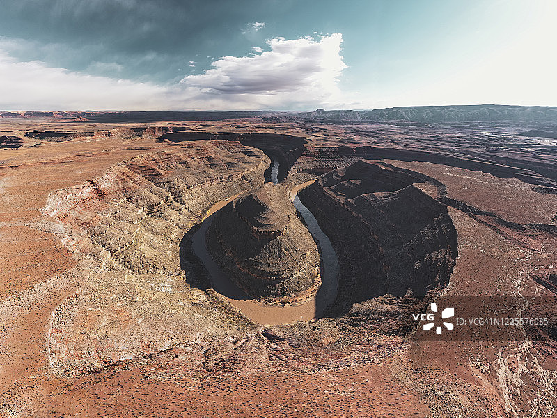 圣胡安河鹅颈湾航拍图片素材