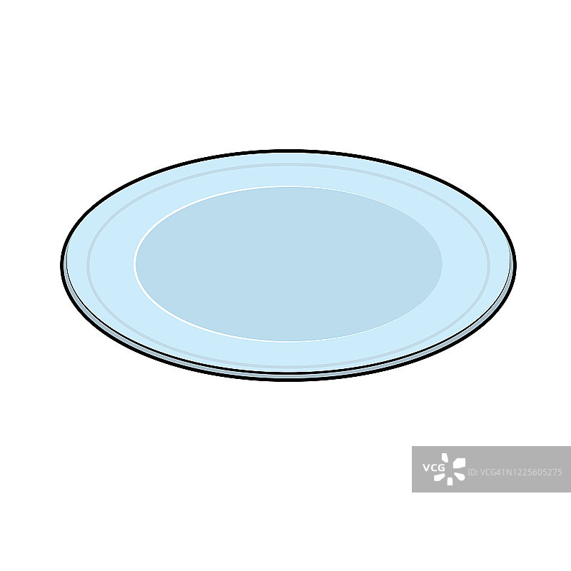 白色背景下的餐具插图，用于制作儿童教材图片素材