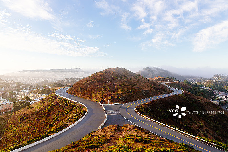 美国加利福尼亚州旧金山双峰山图片素材
