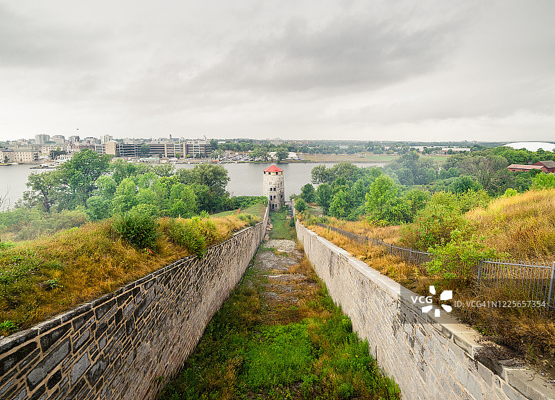 古老堡垒的石头防御工事图片素材