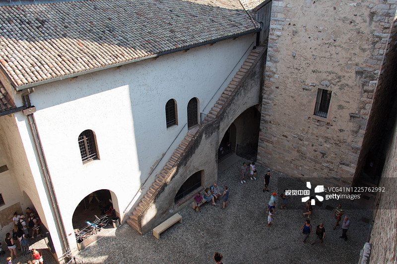 意大利锡尔苗内斯卡利杰罗城堡特写图片素材